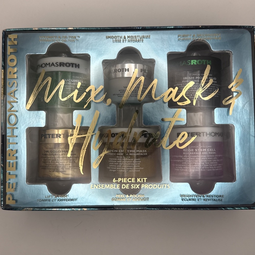 Peter Thomas Roth 6 Piece Kit Mix, Mask, & Hydrate, 24 Carat Gold Mask Pumpkin